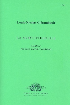 La mort d'Hercule cantata for bass, violin and bc parts