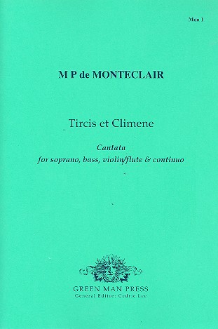Tircis et Climene for soprano, bass, violin (flute) and bc,  parts Cantata