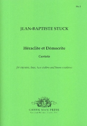 Heraclite et Democrite for soprano, bass, 2 violins and bc,  parts Cantata