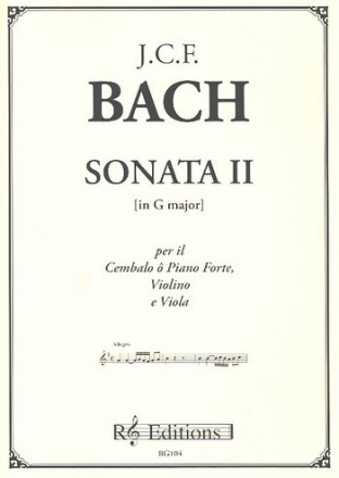 Sonata  in G major no.2 per il cembalo (piano forte), violino e viola parti