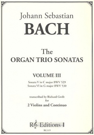 The Organ Trio Sonatas vol.3 (no.5+6) for 2 violins and continuo parts