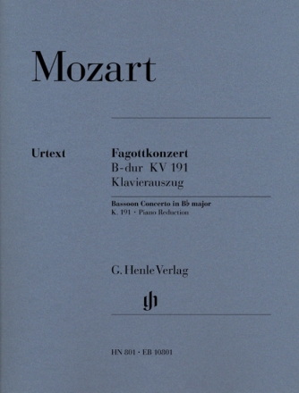 Konzert B-Dur KV191 fr Fagott und Orchester fr Fagott und Klavier