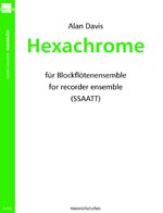 Hexachrome fr Blockfltenensemble (SSAATT) Partitur und Stimmen