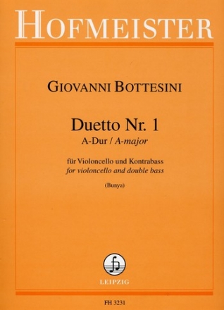 Duett A-Dur Nr.1 fr Violoncello und Kontrabass Partitur und Stimmen