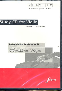 3 sehr leichte Sonatinen op.61 für Violine und Klavier Playalong-CD