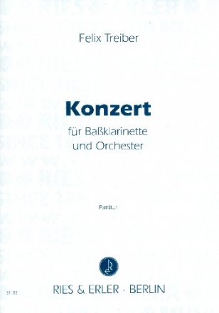 Konzert fr Baklarinette und Orchester Partitur