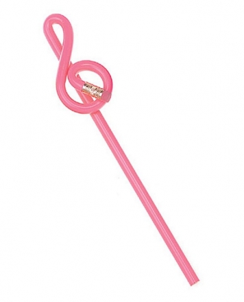 Pencil treble clef pink