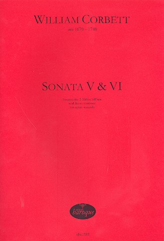 Sonata op.2,5 und op.2,6 fr 2 Altblockflten und Bc