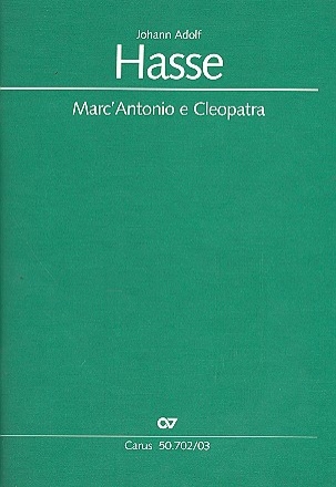 Marc'Antonio e Cleopatra fr Sopran, Mezzosopran, 2 Vl, Va, Vc, Kb und Cembalo Klavierauszug