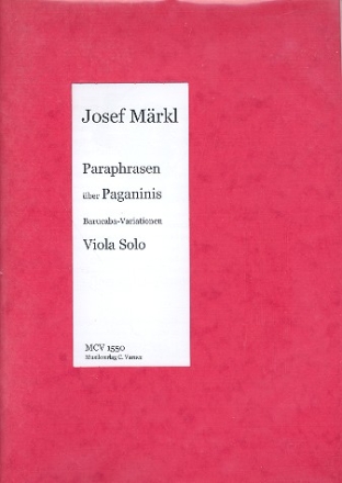 Paraphrasen ber Paganinis Barucaba-Variationen op.14 fr Viola solo