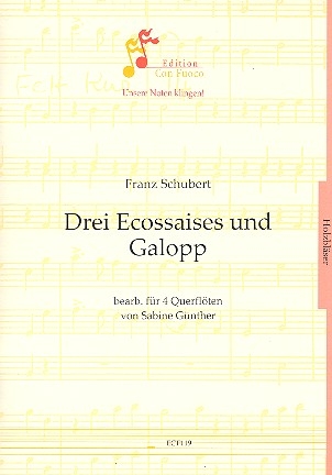 3 Ecossaises und Galopp fr 4 Flten Partitur und Stimmen