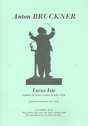 Locus iste for SATB voices (recorder/viols) score and parts