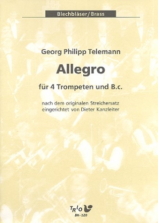 Allegro fr 4 Trompeten und Bc Stimmen