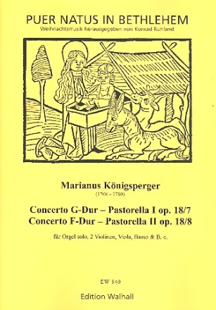 2 Konzerte aus op.18 fr Orgel, 2 Violinen, Viola, Bass und Bc Partitur