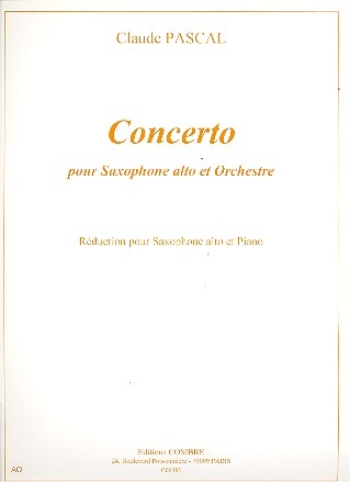 Concerto pour saxophone alto et orchestre pour saxophone alto et piano