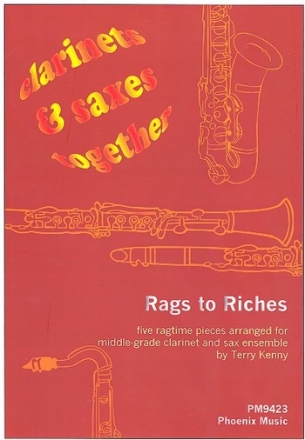 Rags to Riches 5 Stcke fr 4  Klarinetten und 4 Saxophone  ( Ensemble ) Partitur und Stimmen