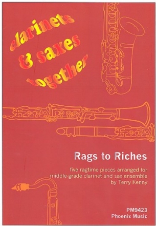 Rags to Riches 5 Stcke fr 4  Klarinetten und 4 Saxophone  ( Ensemble ) Partitur und Stimmen
