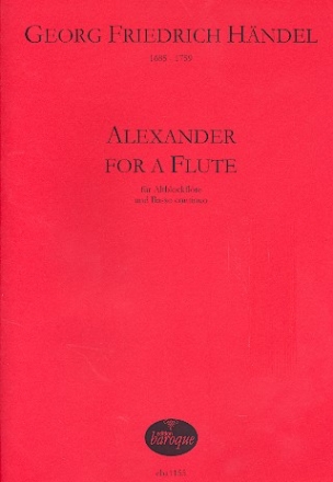 Alexander for a Flute fr Altblockflte und Bc