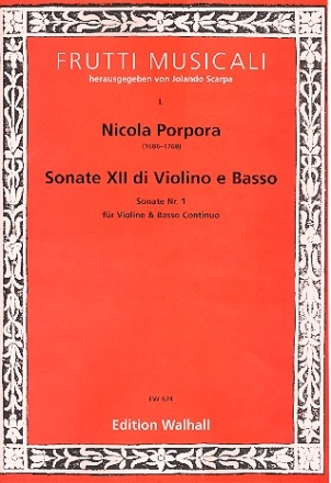 Sonate Nr.1 fr Violine und Bc (Violoncello) Partitur und Stimmen (Bc nicht ausgesetzt)