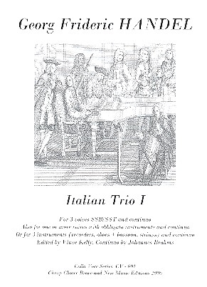 Italian Trio no.1 for 3 voices (SSB/SST) or instruments and Bc score and parts