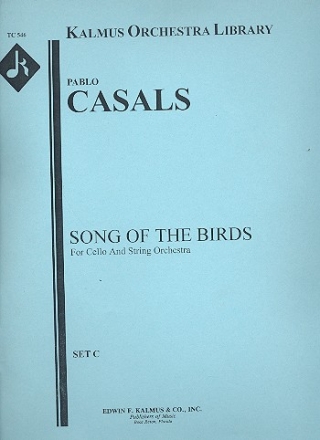 Song of the Birds  for violoncello and string orchestra score and parts