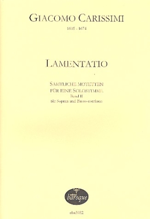 Lamentatio fr Sopran und Bc