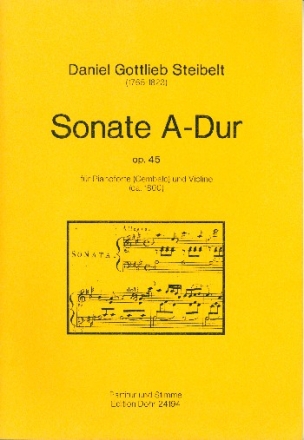 Sonate A-Dur op.45 fr Violine und Klavier Partitur und Stimme