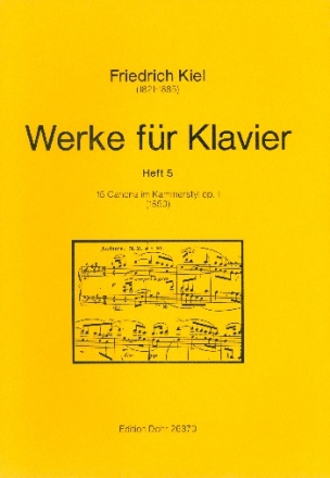 15 Canons im Kammerstyl op.1 Werke fr Klavier Band 5