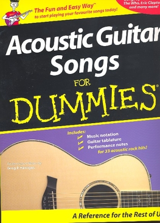 Acoustic Guitar Songs for Dummies Songbook for Guitar/Tab