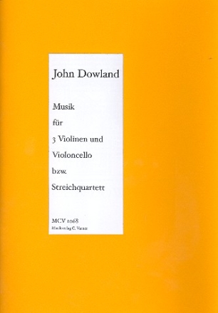 Musik fr 3 Violinen und Violoncello (Streichquartett) Partitur und Stimmen