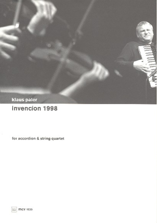 Invencion 1998 for accordion and string quartet score and parts