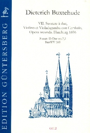 Sonata D-Dur op.2,2 BuxWV260 fr Violine, Viola da Gamba und Bc Partitur und Stimmen