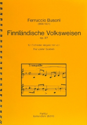 Finnlndische Volksweisen op.27 fr Orchester Partitur