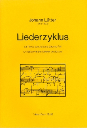 Liederzyklus fr hohe (mittlere) Stimme und Klavier