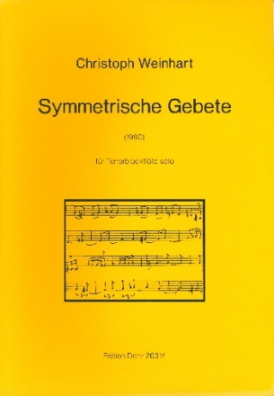 Symmetrische Gebete fr Tenorblockflte solo