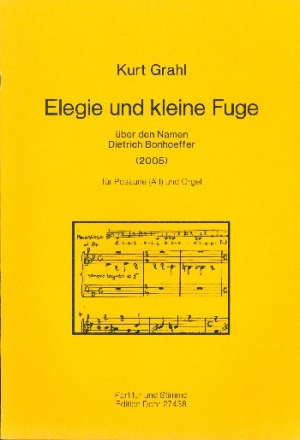 Elegie und kleine Fuge fr Posaune (Alt) und Orgel Partitur und Stimme
