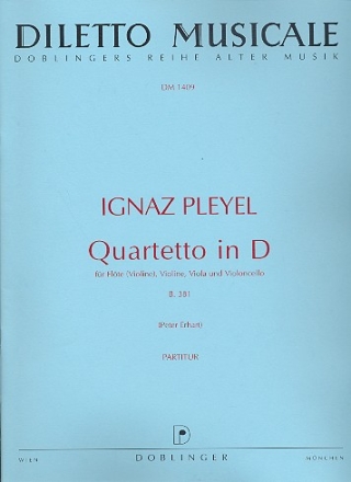 Quartett D-Dur B381 fr Flte (Violine), Violine, Viola und Violoncello Partitur