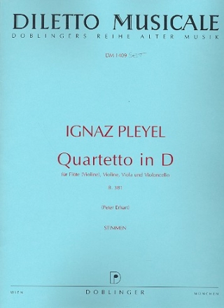 Quartett D-Dur B381 fr Flte (Violine), Violine, Viola und Violoncello Stimmen