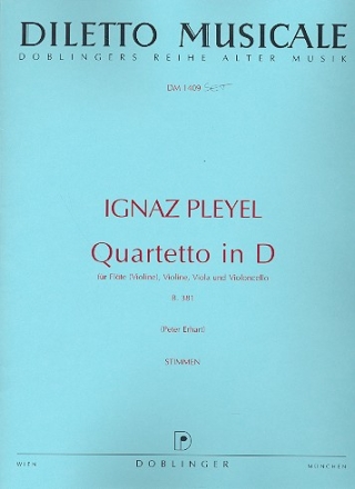 Quartett D-Dur B381 fr Flte (Violine), Violine, Viola und Violoncello Stimmen