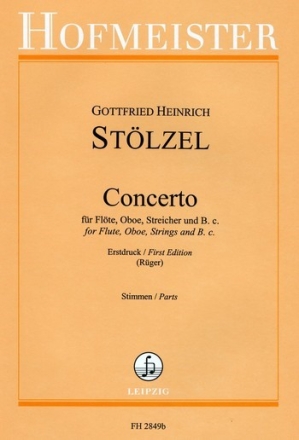 Concerto fr Flte, Oboe, Violinen, Violen und Bc Stimmen (Streicher 6-3-3)