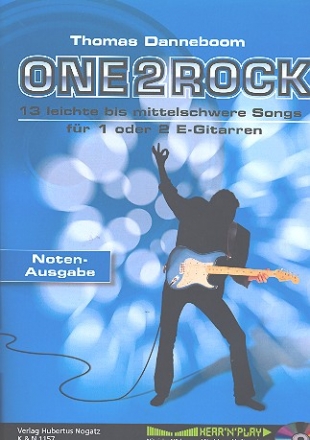 One 2 Rock (+CD) fr 1 oder 2 E-Gitarren Spielpartitur Noten