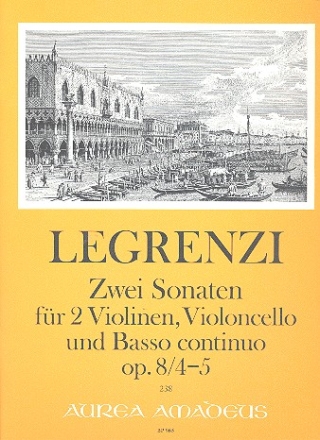 2 Sonaten op.8,4 und op.8,5 fr 2 Violinen, Violoncello und Bc Partitur und Stimmen