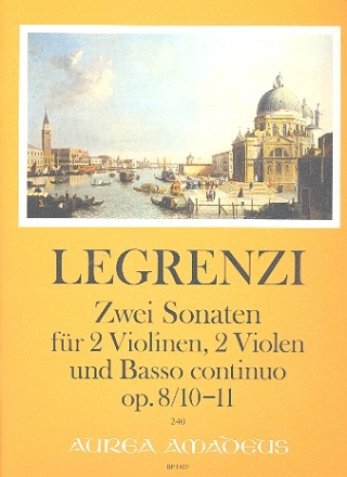 2 Sonaten op.8,10 und op.8,11 fr 2 Violinen, 2 Violen und Bc Partitur und Stimmen