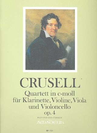 Quartett c-Moll op.4 fr Klarinette, Violine, Viola und Violoncello Partitur und Stimmen