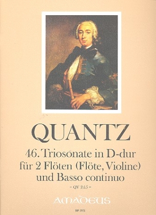 Sonate D-Dur Nr.46 QV2:15 fr 2 Flten (Flte, Violine) und Bc