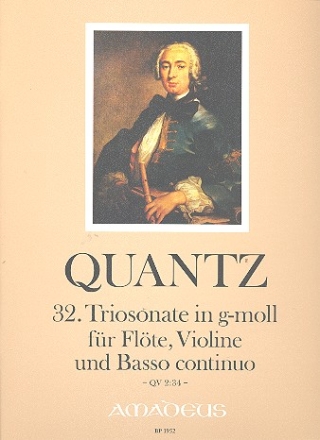 Sonate g-Moll Nr.32 QV2:34 fr 2 Flten (Flte, Violine) und Bc