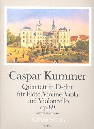 Quartett D-Dur op.89 fr Flte, Violine, Viola und Violoncello Partitur und Stimmen