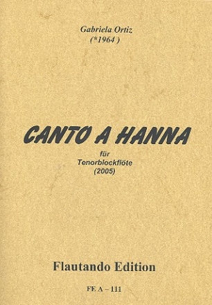Canto a Hanna fr Tenorblockflte