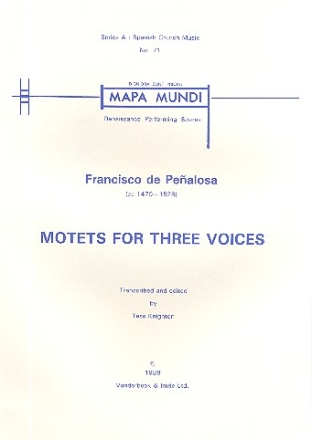 Motets for 3 voices for mixed chorus a cappella score