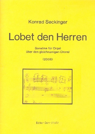 Lobet den Herren Sonatine fr Orgel